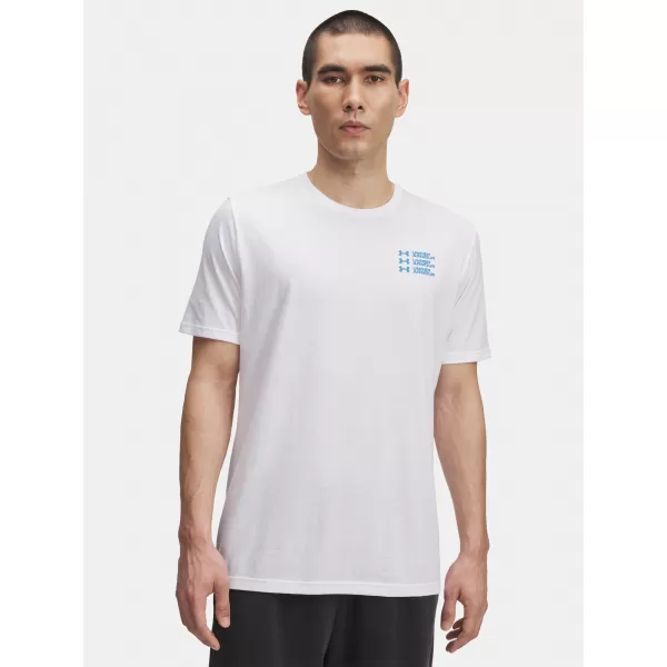  Moška majica s kratkimi rokavi UNDER ARMOUR UA TRIPLE STACK LC LOGO SS BELA 