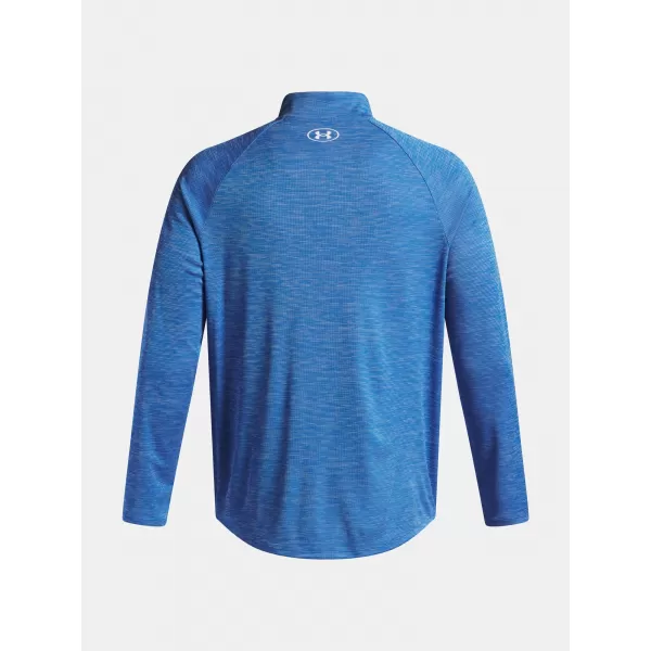  Moška majica s kratkimi rokavi UNDER ARMOUR UA TECH TEXTURED 1/2 ZIP 1382797-402 MODRA 