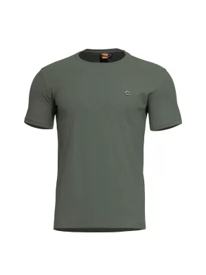 Majica s kratkimi rokavi PENTAGON LEVANTES CREWNECK K09026 KAMUFLAŽNO ZELENA
