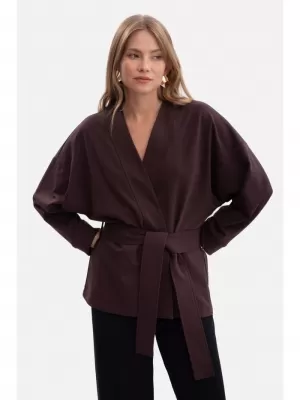Ženska bluza BEWEAR B297 TEMNA ČOKOLADA