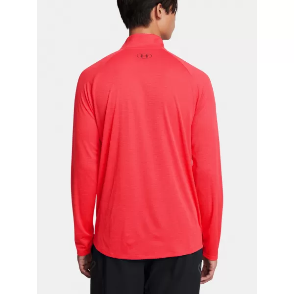  Moška majica s kratkimi rokavi UNDER ARMOUR UA TECH TEXTURED 1/2 ZIP RDEČA 