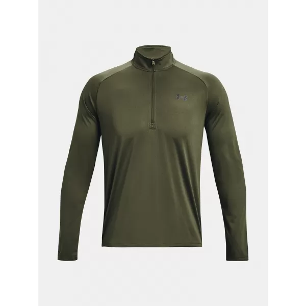  Moška majica s kratkimi rokavi UNDER ARMOUR UA TECH 2.0 1/2 ZIP 1328495-392 ZELENA 