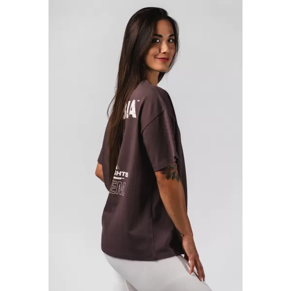  Oversized majica RESET 491 TEMNO RJAVA Nebbia 
