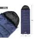Spalna vreča PENTAGON MAJOR SLEEPING BAG 370GR/M² D19002 POLNOČNO MODRA