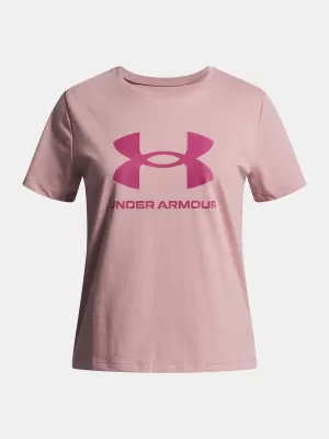 Dekliška majica s kratkimi rokavi UNDER ARMOUR UA BIG LOGO SS ROZA