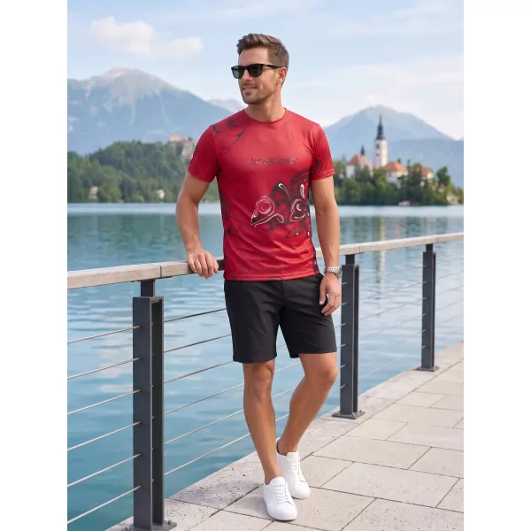 Moška vrhunska majica za prosti čas ALTISPORT VOJ/ALM122TR06 RDEČA 