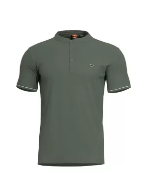 Majica s kratkimi rokavi PENTAGON LEVANTES HENLEY T-SHIRT STRIPES K09025 KAMUFLAŽNO ZELENA
