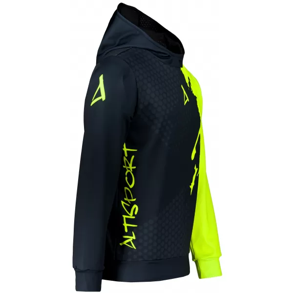  Moški vrhunski funkcionalni pulover ALTISPORT VOJ/ALM112MI01 ČRNO-FLUO RUMENA 