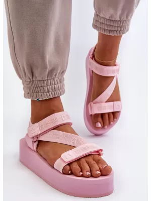 Ženski sandali s platformo BIG STAR NN274A041 PINK Big Star Shoes