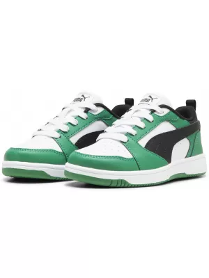 Škornji PUMA REBOUND V6 LO PS 39383405 PUMA BELA/PUMA ČRNA/ZELENA