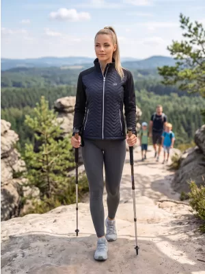 Ženska hibridna jakna ALTISPORT GAIL ČRNA