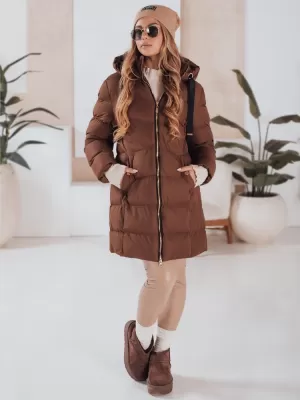 Ženska jakna DSTREET TY4919 RJAVA