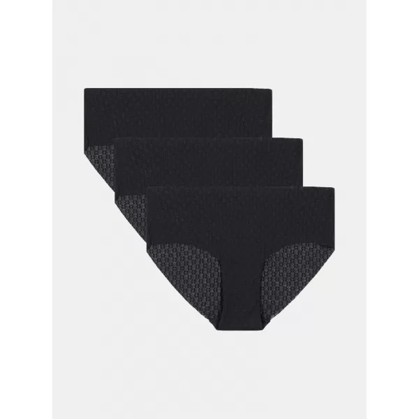  Ženske spodnjice UNDER ARMOUR UA PURE STRETCH MESH (3KS) 1390413-001 ČRNA 