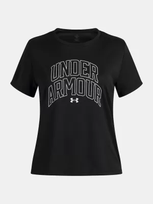 Dekliška majica s kratkimi rokavi UNDER ARMOUR TECH VARSITY GRAPHIC SS 6007917-001 ČRNA