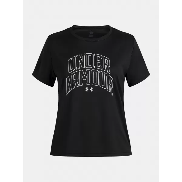  Dekliška majica s kratkimi rokavi UNDER ARMOUR TECH VARSITY GRAPHIC SS 6007917-001 ČRNA 