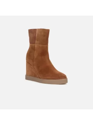 Ženski gležnjarji GEOX ELIDEA WEDGE RJAVA