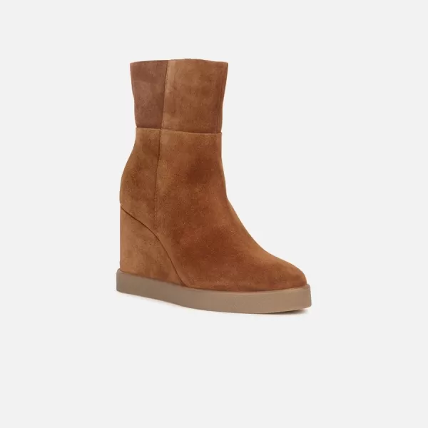  Ženski gležnjarji GEOX ELIDEA WEDGE RJAVA 