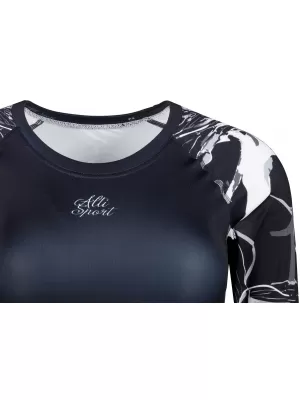 Ženski funkcionalni vrhunski kratki top ALTISPORT VOJ/ALW114TR04 ČRNA