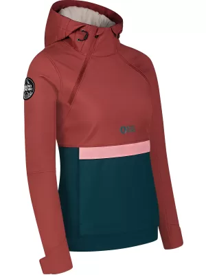 Ženski softshell anorak NORDBLANC NBWSL8275 RDEČA/ZELENA