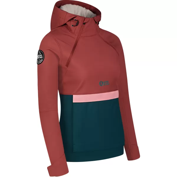  Ženski softshell anorak NORDBLANC NBWSL8275 RDEČA/ZELENA 