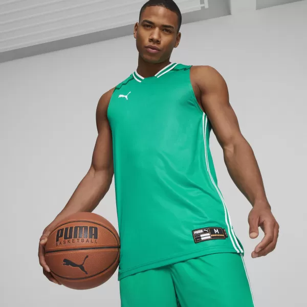  Moški dres PUMA HOOPS TEAM GAME JERSEY 67662806 POPER ZELENA 