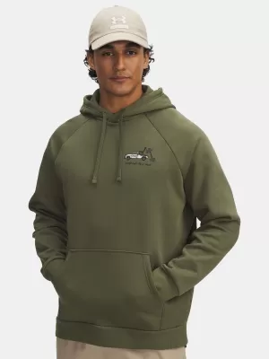 Moški pulover UNDER ARMOUR UA RIVAL FLEECE HBR LOGO HD 6003955-390 ZELENA