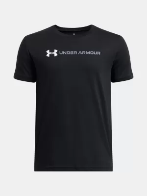 Fantovska majica s kratkimi rokavi UNDER ARMOUR UA B LOGO WORDMARK SS 1389963-001 ČRNA