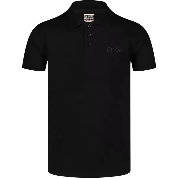  Moška T -majica z ovratnikom NORDBLANC ETERNITY NBSMT8166 ČRN 