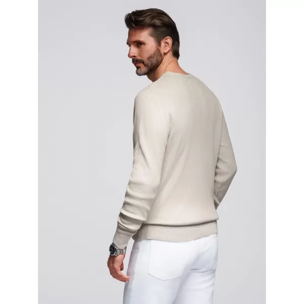  Moški pulover OMBRE OM-SWSW-0182 BEŽ 