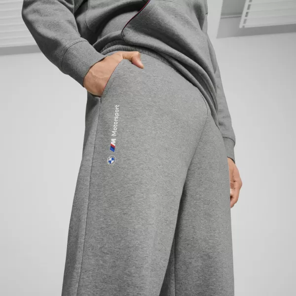  Moške sledilne obleke PUMA BMW MMS ESS+ PANTS FLEECE 62749903 SREDNJA SIVA HEATHER 