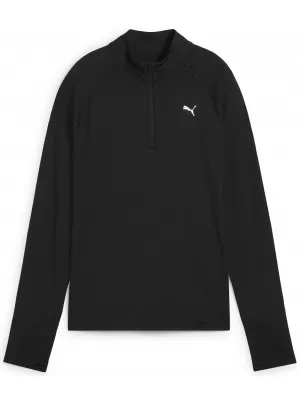 Srajca PUMA W RUN VELOCITY CLOUDSPUN 1/4 ZIP 52665001 PUMA ČRNA
