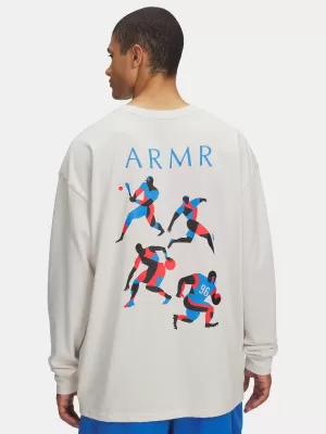 Moška majica s kratkimi rokavi UNDER ARMOUR UA HWT MODERN SPORT OS LS 6004885-110 BELA