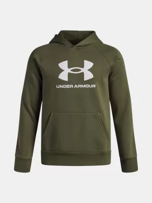Fantovski pulover UNDER ARMOUR UA RIVAL FLEECE BL HOODIE 1379791-390 ZELENA