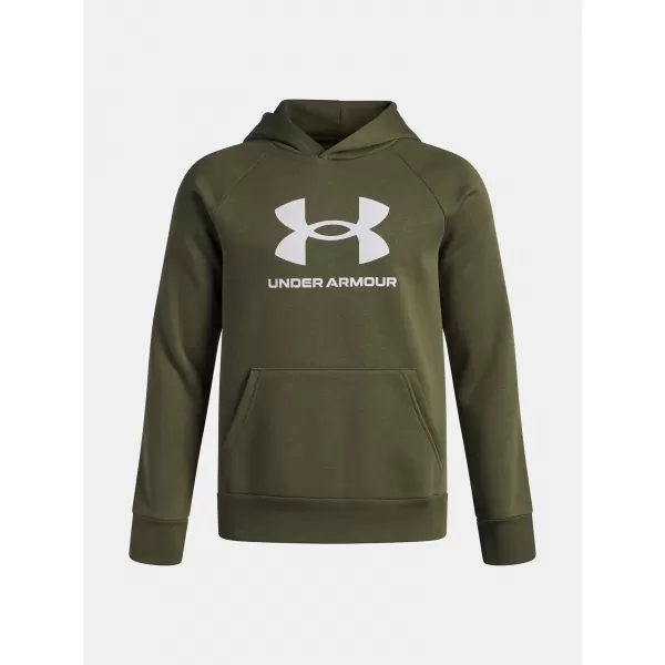  Fantovski pulover UNDER ARMOUR UA RIVAL FLEECE BL HOODIE 1379791-390 ZELENA 