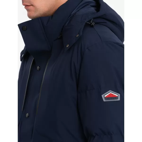  Moška zimska jakna OMBRE OM-JAHP-0306 MORNARSKO MODRO 