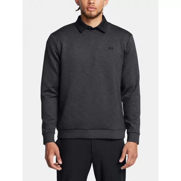  Moški pulover UNDER ARMOUR UA DRIVE MIDLAYER CREW 1387122-001 ČRNA 