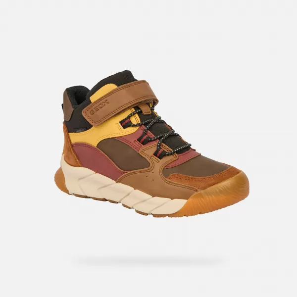  Fantovski gležnjarji GEOX FLEXYPER PRO BOY B J56NBA0ME22C6FN6 RJAVA 