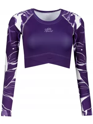 Ženski funkcionalni vrhunski kratki top ALTISPORT VOJ/ALW114TR04 VIJOLIČNA