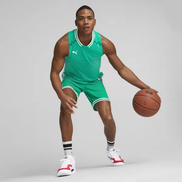  Moški dres PUMA HOOPS TEAM GAME JERSEY 67662806 POPER ZELENA 