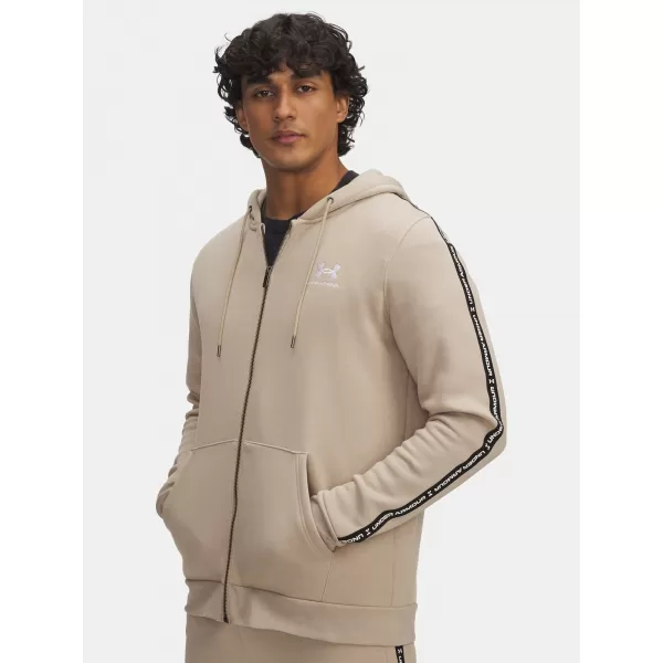  Moški pulover UNDER ARMOUR UA ICON FLEECE FZ TAPING 1390298-299 RJAVA 