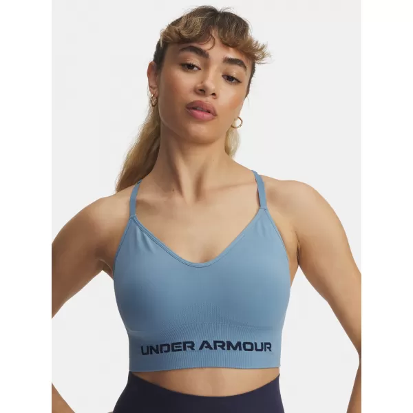  Ženski nedrček UNDER ARMOUR VANISH SEAMLESS LOW BRA 1384417-418 MODRA 