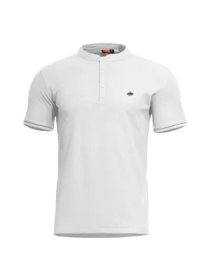 Majica s kratkimi rokavi PENTAGON LEVANTES HENLEY T-SHIRT STRIPES K09025 BELA