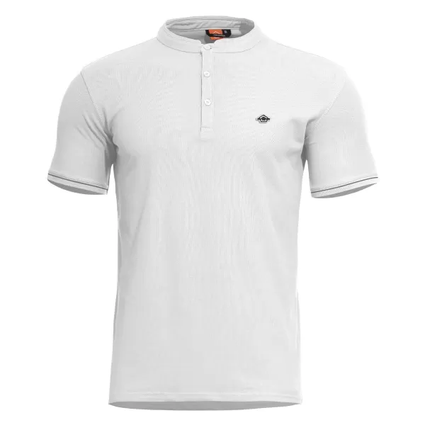  Majica s kratkimi rokavi PENTAGON LEVANTES HENLEY T-SHIRT STRIPES K09025 BELA 