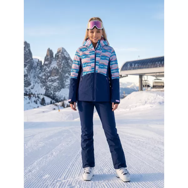  Ženska zimska jakna ALTISPORT GELSI TEMNO MODRA 