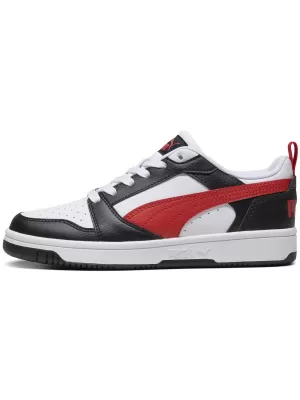 Otroški čevlji PUMA REBOUND V6 LO JR 39383304 PUMA BELA/RDEČA/ČRNA