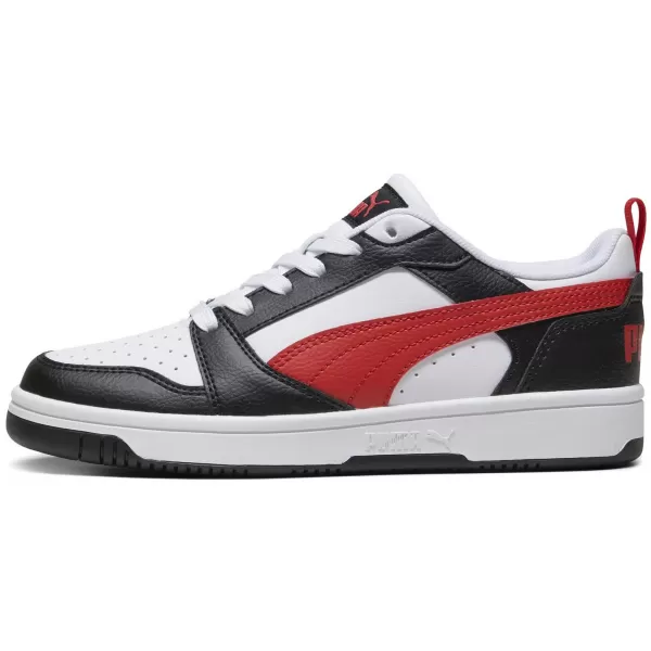  Otroški čevlji PUMA REBOUND V6 LO JR 39383304 PUMA BELA/RDEČA/ČRNA 
