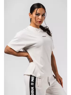 Oversized majica RESET 491 CREAM Nebbia