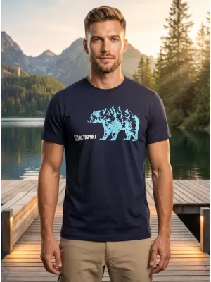 Moška T -majica s kratkimi rokavi ALTISPORT ALM193129 SEA -BLUE