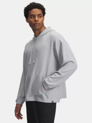 Moški pulover UNDER ARMOUR UA RIVAL WAFFLE HOODIE 1383108-011 SIVA