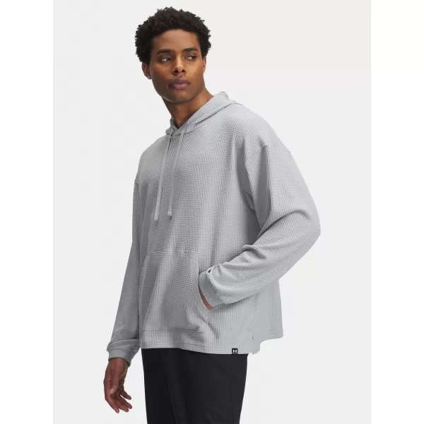  Moški pulover UNDER ARMOUR UA RIVAL WAFFLE HOODIE 1383108-011 SIVA 